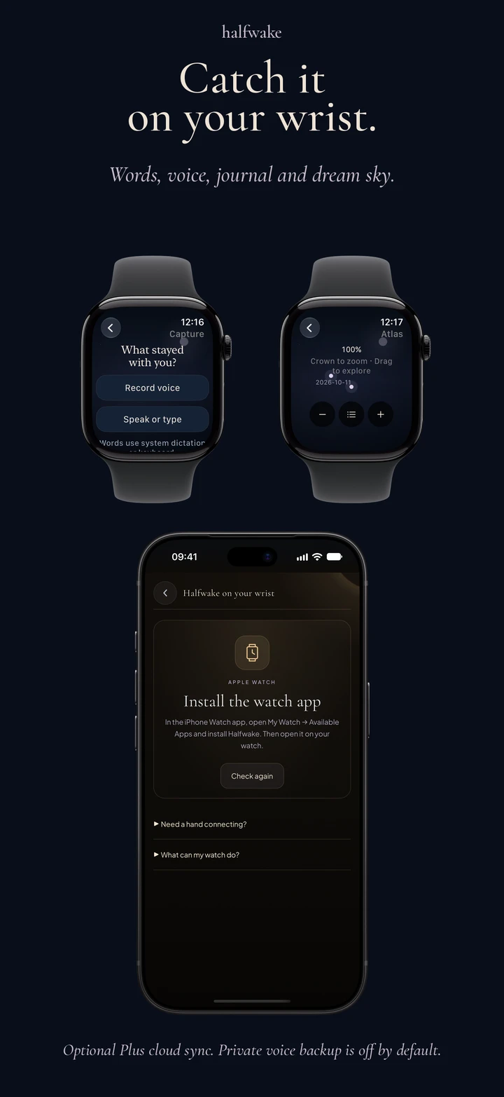 Catch it on your wrist.